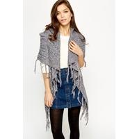 waterfall tassel poncho