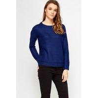 Waffle Knit Ribbed Jumper