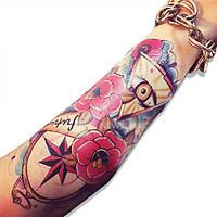 Waterproof Body Skull Rose Flowers Graphic Fake Transfer Sexy Temporary Tattoo