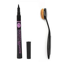 Waterproof Eyeliner and Toothbrush Foundation Brush