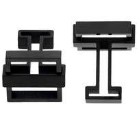 WD London Locke- Black IP Open Square Cufflinks C2448B