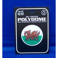 Welsh Dragon Round Polydome Sticker