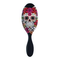 wet brush sugar skull red rose