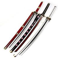 Weapon Inspired by One Piece Roronoa Zoro Anime Cosplay Accessories Weapon White / Black / Red Wood Male