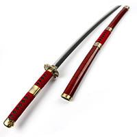 Weapon Inspired by One Piece Roronoa Zoro Anime Cosplay Accessories Weapon Red Wood Male