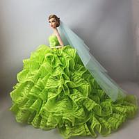 Wedding Dresses in Light Green For Barbie Doll For Girl\'s Doll Toy