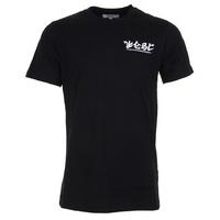 wesc max front back print t shirt black