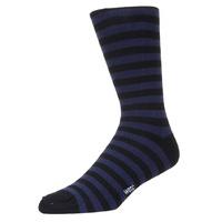 WeSC Striped Socks - Navy Blazer - 3 Pack - Large