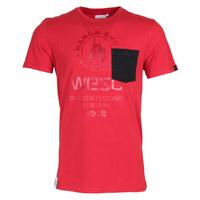 wesc logie t shirt true red