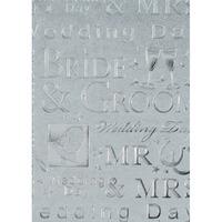 Wedding Day Gift Wrap Bride & Groom Quality Luxury Wrapping Paper 2 Sheets 1 Tag