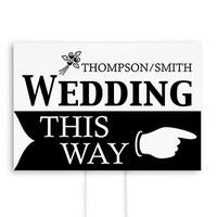 Wedding This Way Wedding Directional Sign