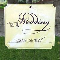 Wedding Directional Signs - Two-Sided Wedding Directional Sign