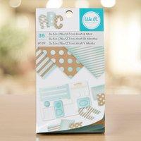 We R Memory Keepers Kraft and Mint 3 x 5 Foil Pad - 36 Sheets 358072