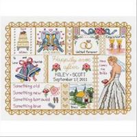 Wedding Collage Counted Cross Stitch Kit-13-1/4X10 14 Count 260415
