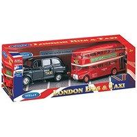 Welly London Taxi And Bus Diecast Model