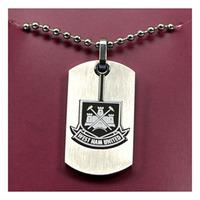 West Ham Cut Out Dog Tag & Chain