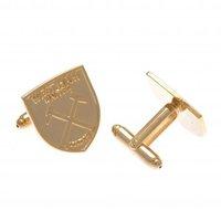west ham united fc gold plated cufflinks official merchandise