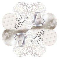 Wedding Heart Shape Napkins Just Married