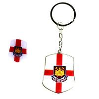 West Ham Club Country Badge And Keyring