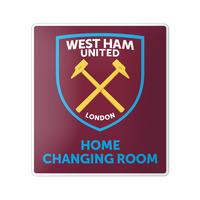 west ham home changing room sign