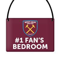 West Ham No 1 Fan Bedroom Sign