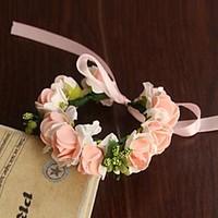 Wedding Flowers Round Roses Wrist Corsages Wedding Party/ Evening Satin Paper