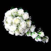 wedding flowers cascade lilies bouquets wedding party evening satin pi ...