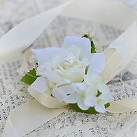 Wedding Flowers Hand-tied Roses Wrist Corsages Wedding Party/ Evening Satin