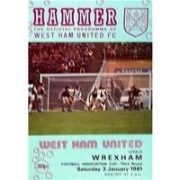 West Ham Utd v Wrexham - FA Cup 3rd Round - 3rd Jan 1981