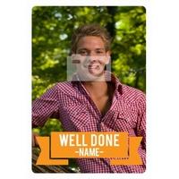 well done banner photo upload card