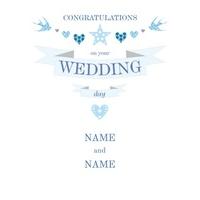 wedding banner personalised wedding card