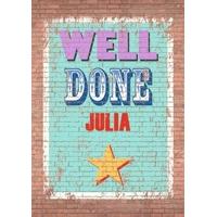 well done wall | personalised well done card