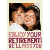 well miss you photo retirement card