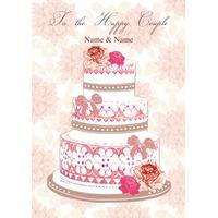 Wedding Cake Happiness | Personalised Wedding Card