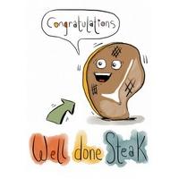 Well Done Steak | Congratulations Card | WB1064