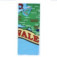 Welsh Map Tea Towel
