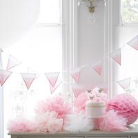 We Heart Pink Fabric Bunting