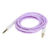Weave Line Audio Jack Connection Cable(Purple 1.0m)