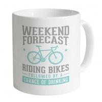 Weekend Forecast Riding Bikes Mug