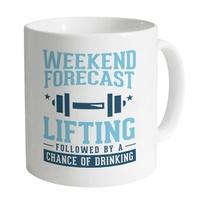 weekend forecast lifting mug