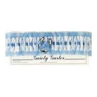 wedding bridal ready made garter blue