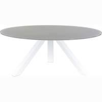 Westminster Boston Alu and Frosted Glass Round Table 150cm - Stone