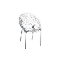 Westminster Leaf Stacking Chair Clear Transparent