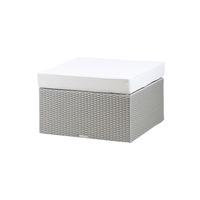 westminster valencia cushion top ottoman in platinum