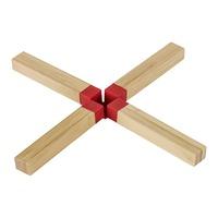 Wenko Bamboo Cross Trivet in Red