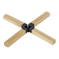 Wenko Bamboo Cross Trivet in Black