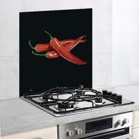 Wenko Glass Splashback in Hot Peperoni