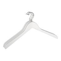 Wenko Shaped Hanger Blanca 4 Pieces in White Wood