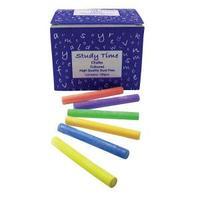 West Design Study Time Coated Chalks Assorted Colours Pack 100 EDU212