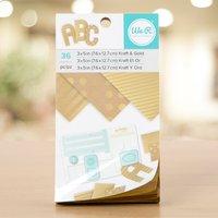 We R Memory Keepers Kraft and Gold 3 x 5 Foil Pad - 36 Sheets 358068